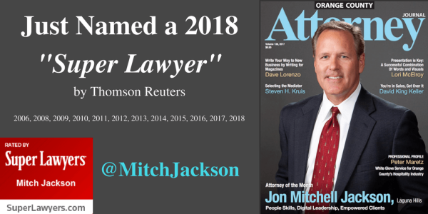 Mitch Jackson Named "Super Lawyer" by Thomson Reuters